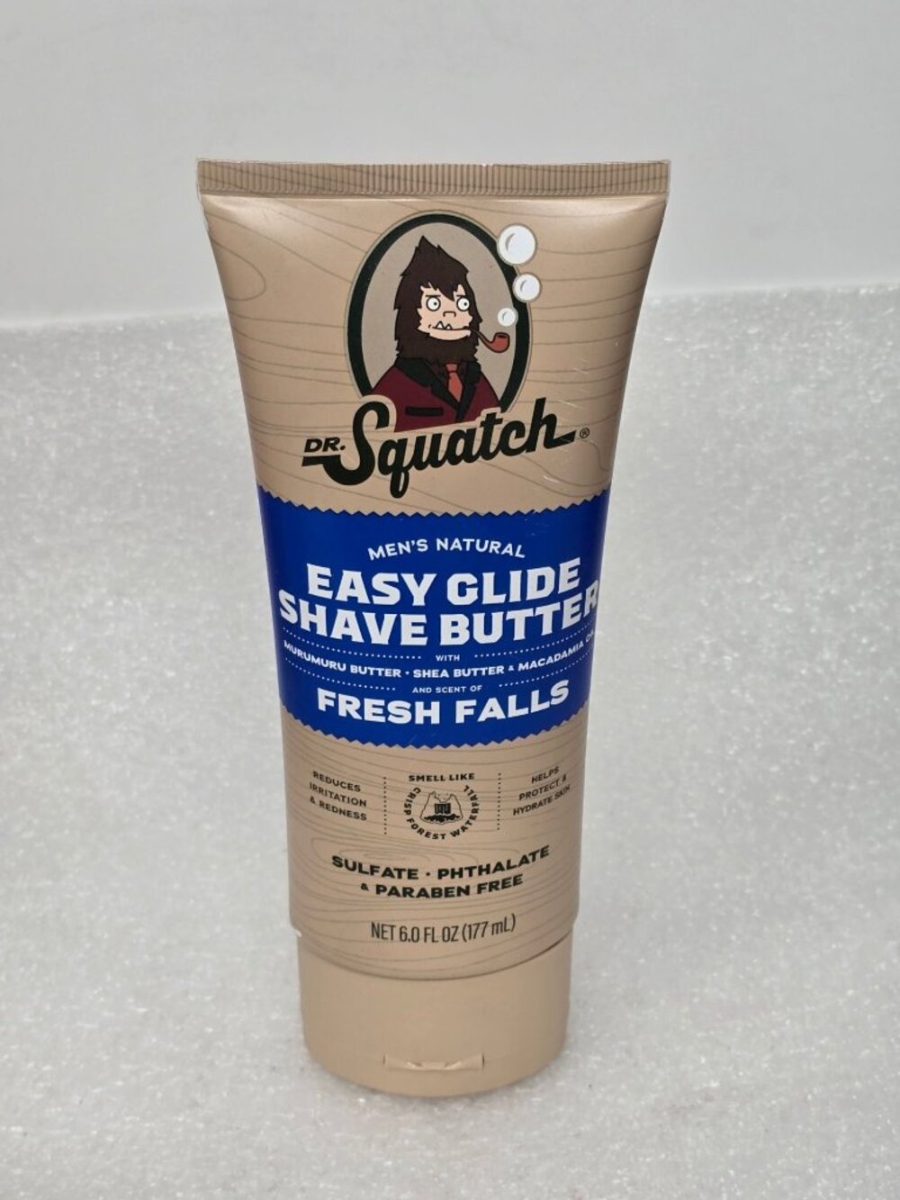 Dr. Squatch Mens Natural Easy Glide Shave Butter Fresh Falls 6 oz Sulfate-Free